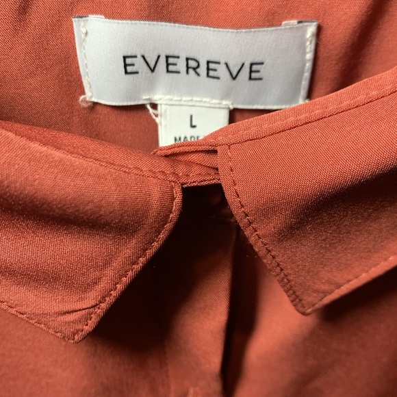 Women's Evereve Scout Button Down Sleeveless Blouse in Cinnamon Size L - Picture 3 of 10